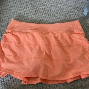 Lululemon Orange Tennis Skirt